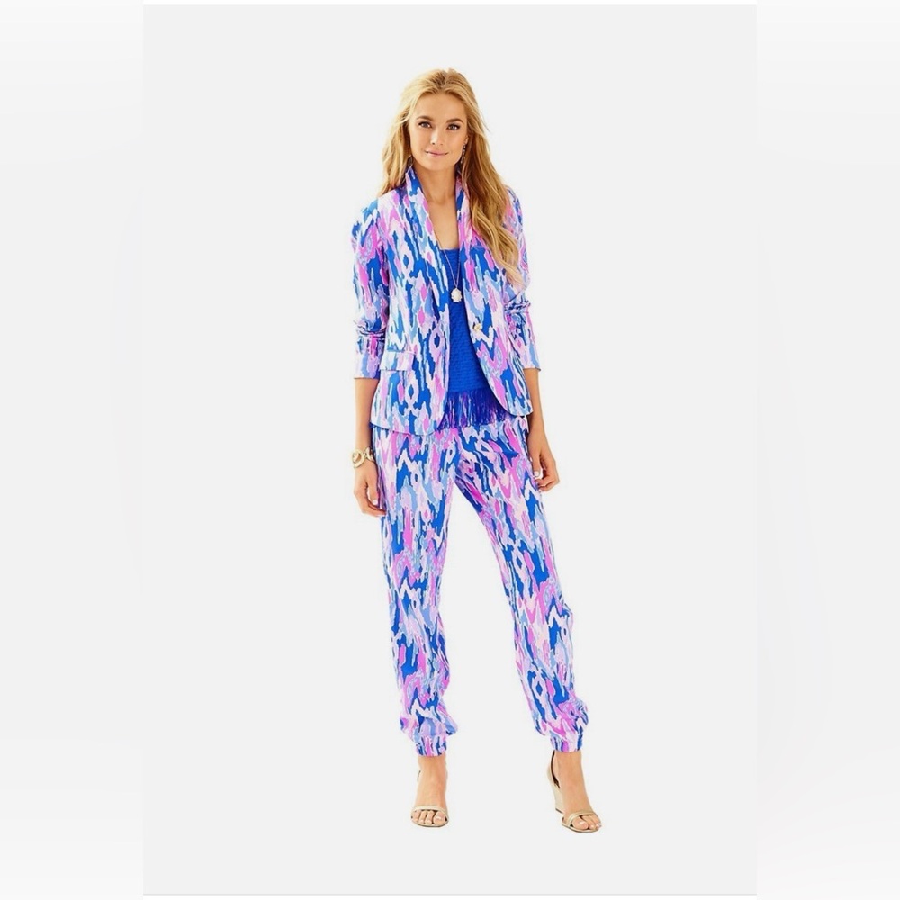 Lilly Pulitzer Blazer and Saffron Jogger pant set “Amethyst One Too Many”